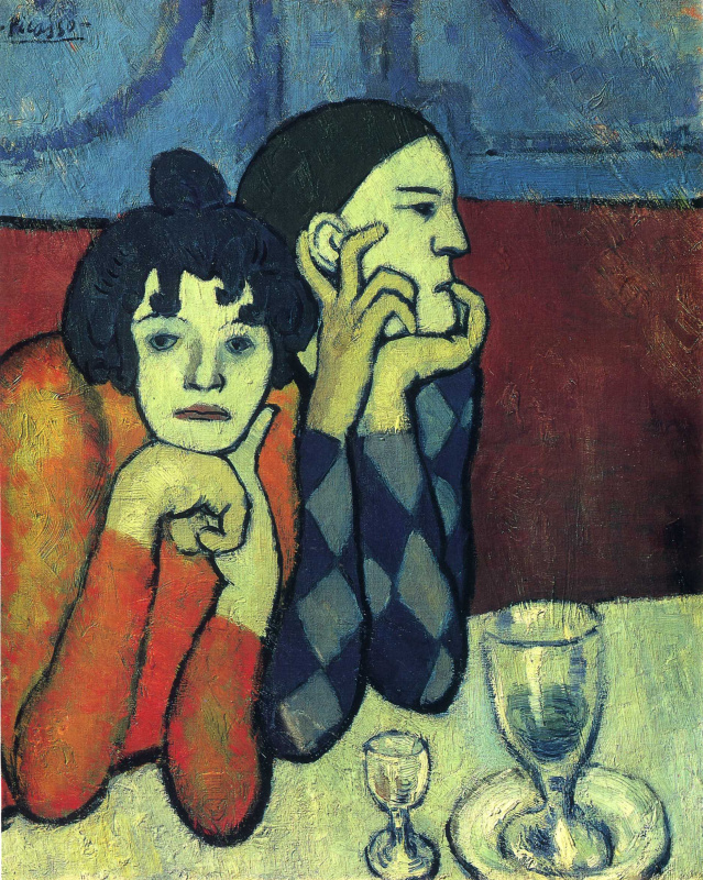 Пабло Пикассо. Арлекин и его подружка (Странствующие гимнасты)