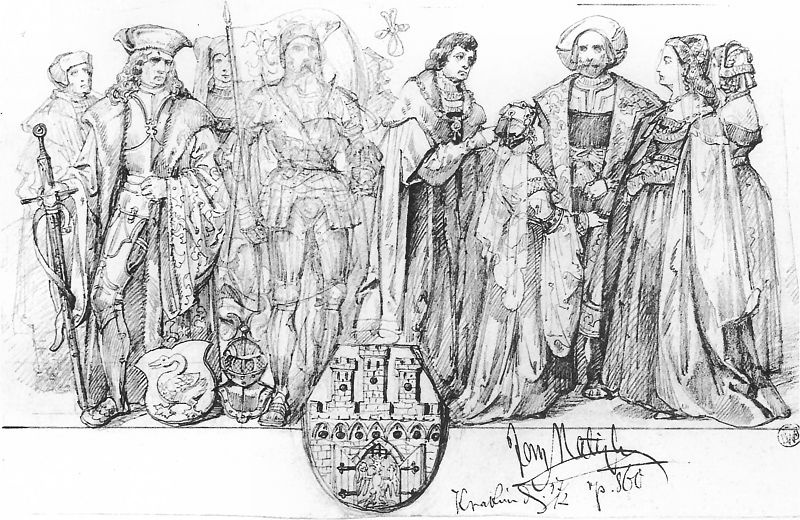 Ян Матейко. Жители Кракова в 1507 - 1548 г.г.