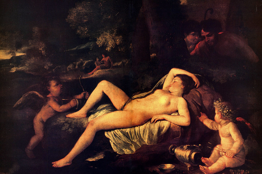 Никола Пуссен. Спящая Венера и Амур