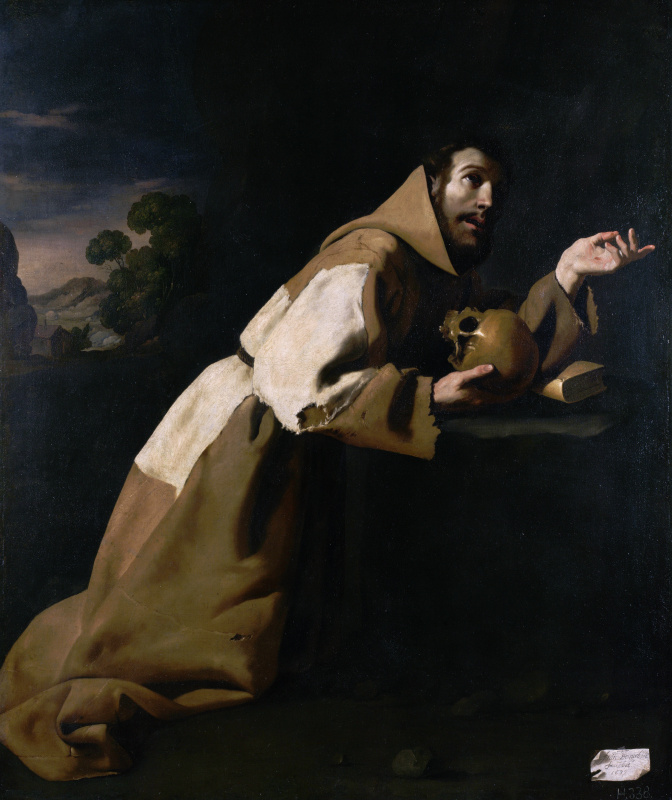 Франсиско де Сурбаран. Святой Франциск во время молитвы