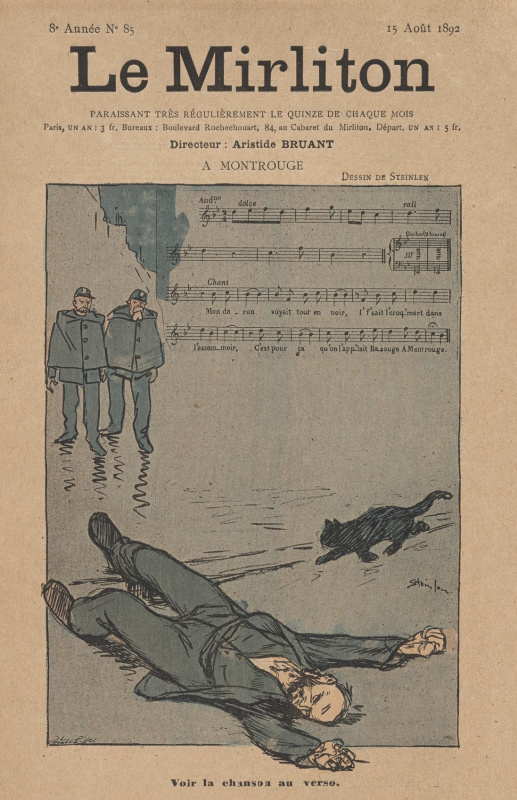 Теофиль-Александр Стейнлен. Иллюстрация для журнала "Мирлитон" № 85, август 1892 года