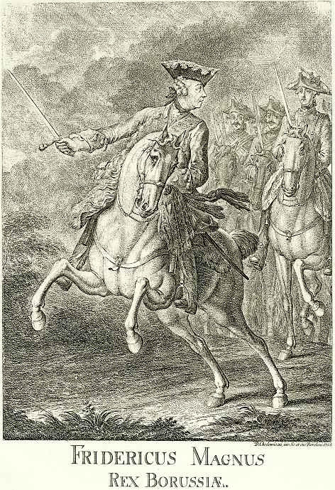 Даниэль  Николай Ходовецкий. Фридрих Великий на коне