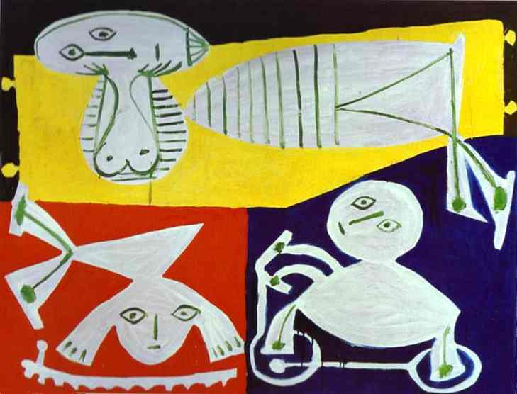 Пабло Пикассо. Франсуаза Жило с Клодом и Паломой