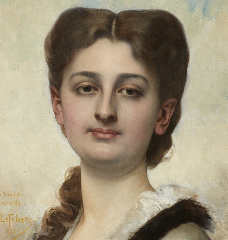 Жюль Жозеф Лефевр. Портрет дамы. 1873 .  деталь