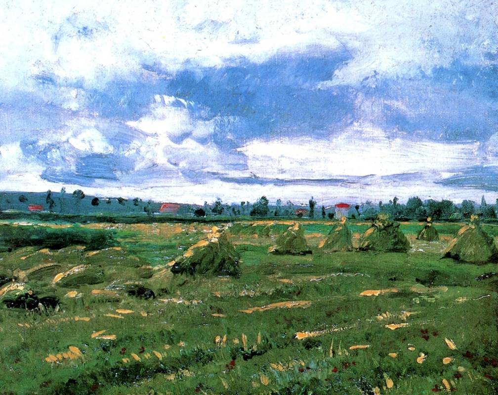 Винсент Ван Гог. Пшеничное поле со стогами