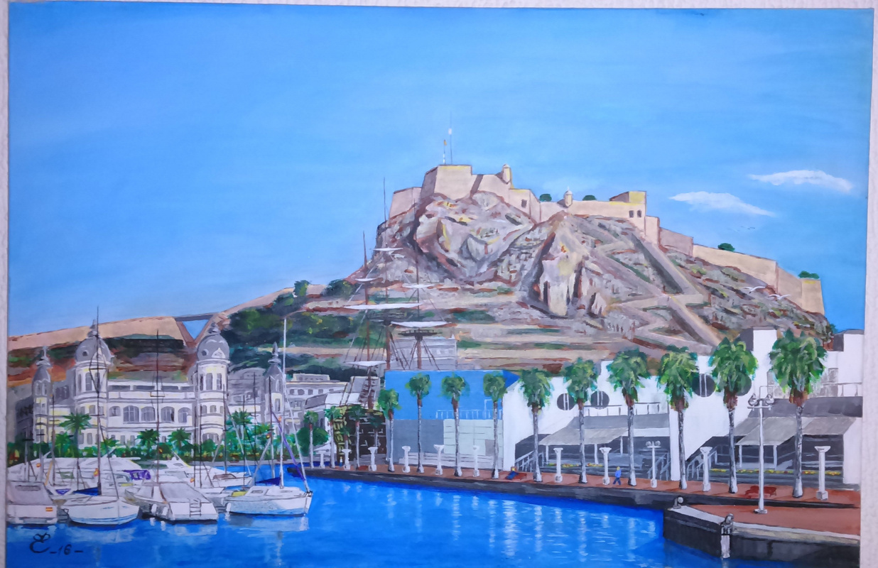 Дмитрий Ерёменко. View of the fortress "Santa Barbara". Alicante, Spain