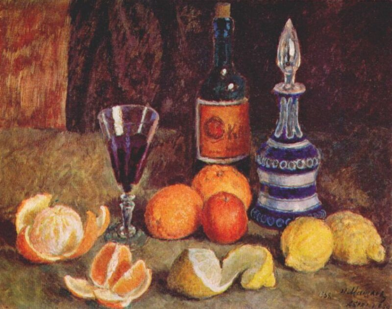 Илья Иванович Машков. Натюрморт с апельсинами, лимонами и вином