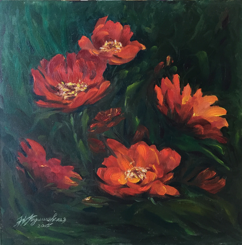 Natalia Kulikovska. Красные цветы