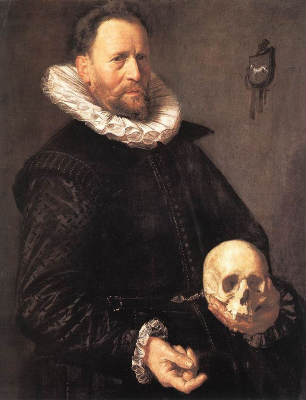 Франс Хальс. Портрет мужчины с черепом
