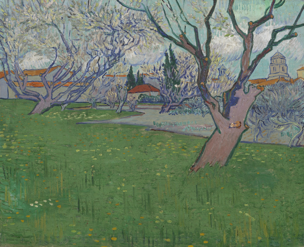 Винсент Ван Гог. Вид на Арль с деревьями в цвету
