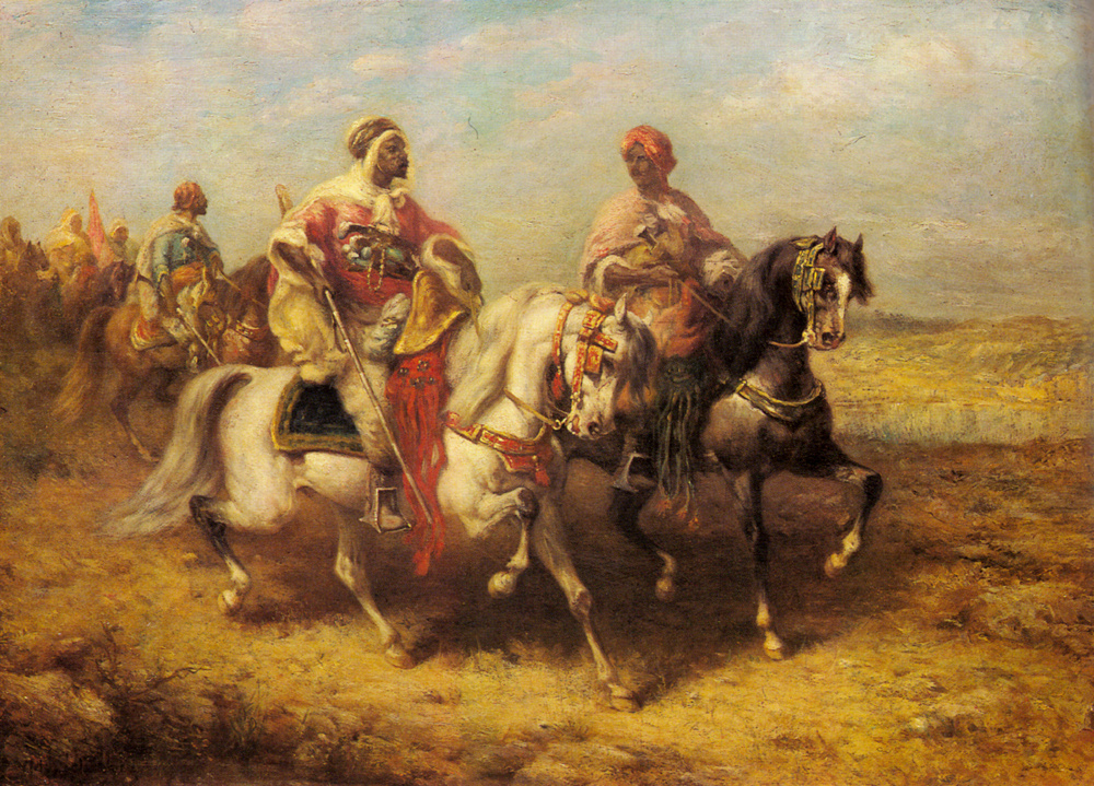 Адольф Шрейер. Арабский вождь и его окружение