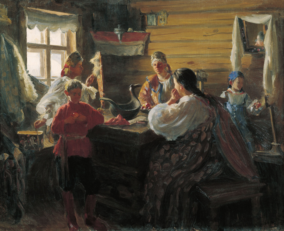 Иван Семенович Куликов. Зимним вечером. 1907