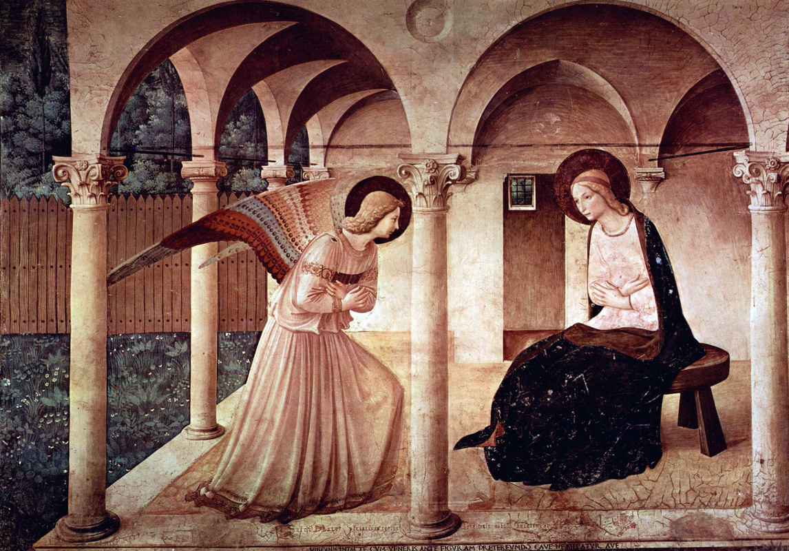 Фра Беато Анджелико. Благовещение. Фреска северного коридора монастыря Сан Марко, Флоренция