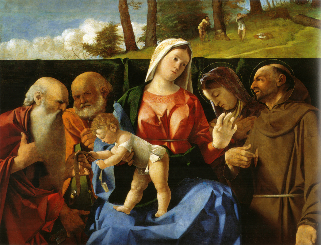 Лоренцо Лотто. Мадонна с младенцем и святыми