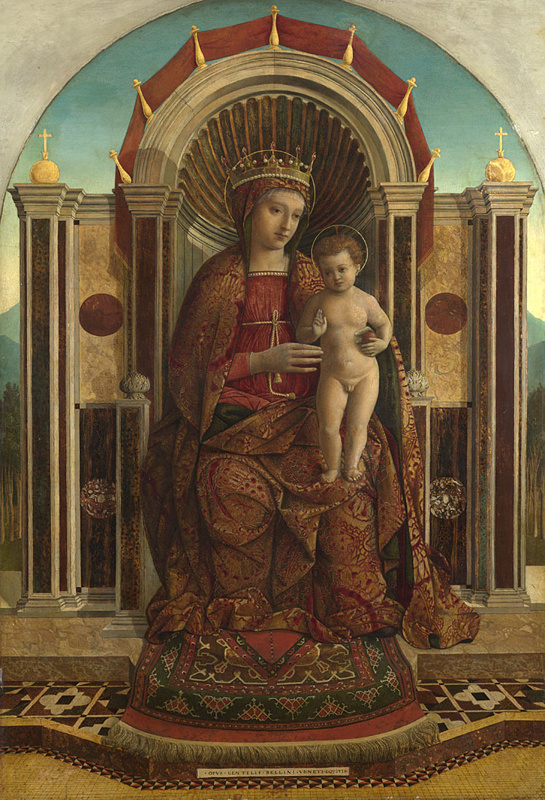 Дева с младенцем на троне