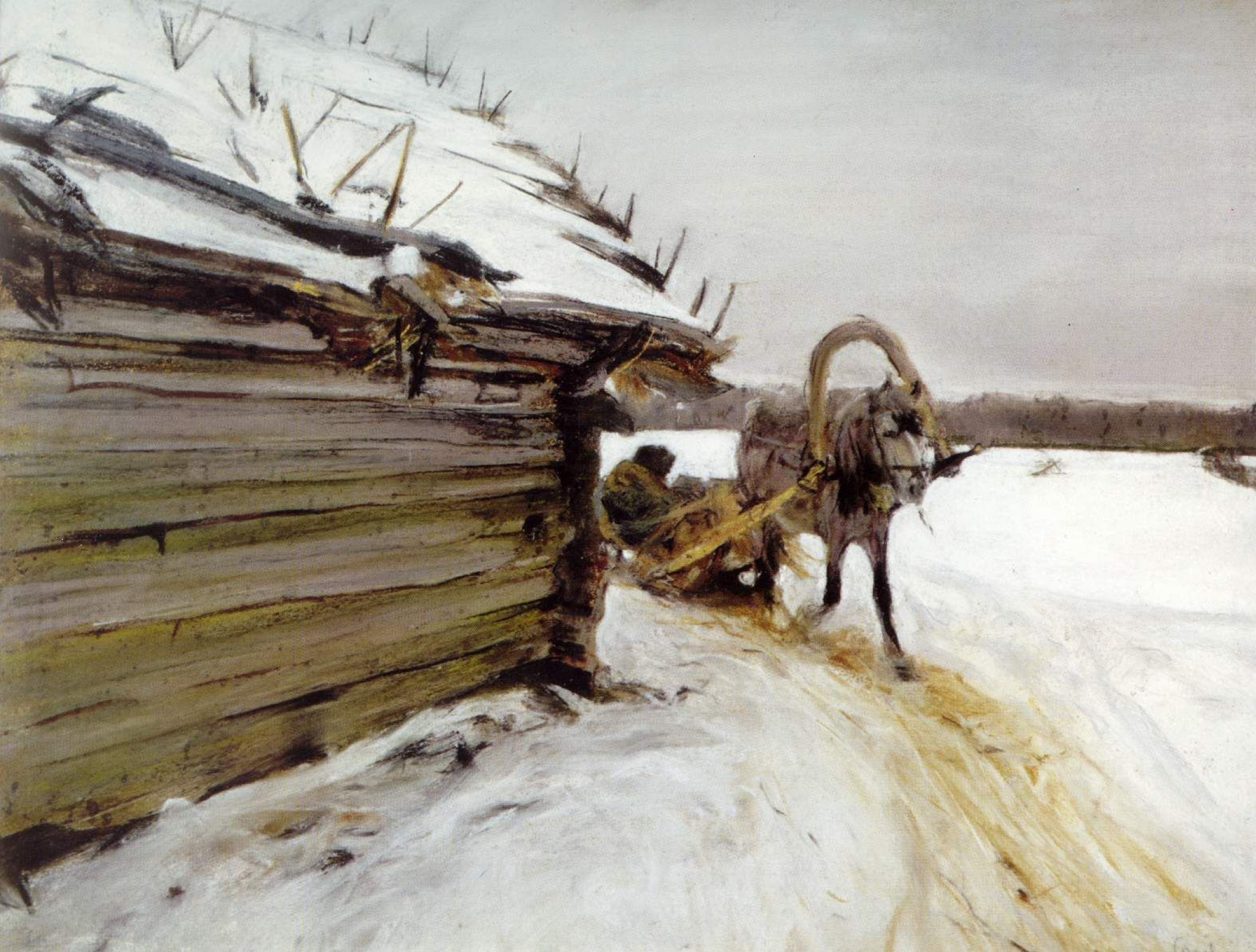 Валентин Александрович Серов - Зимой, 1898, 68×51 см: Описание произведения  | Артхив