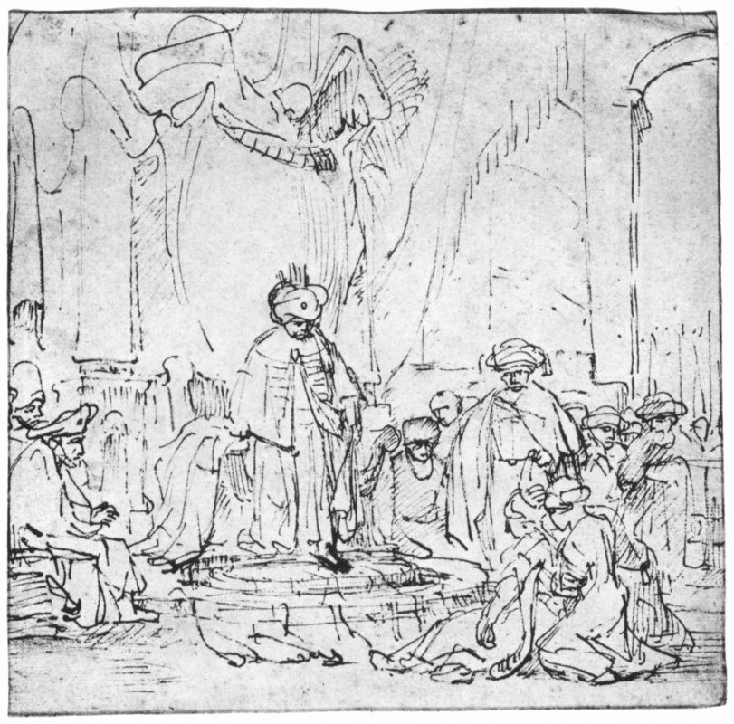 Рембрандт Харменс ван Рейн. Есфирь падает в обморок перед царём