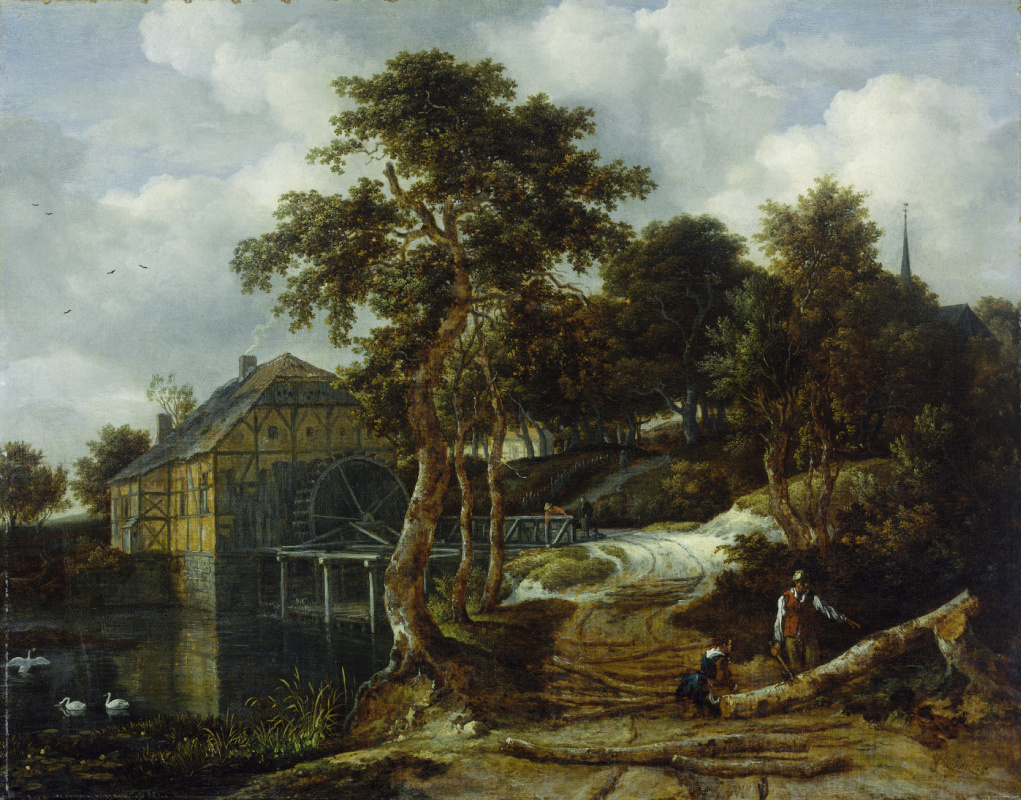 Якоб Исаакс ван Рейсдал. Пейзаж с водяной мельницей