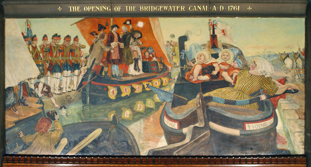 Форд Мэдокс Браун. Открытие канала Бриджуотер, 1761 год. Фреска мурала здания Манчестерской ратуши