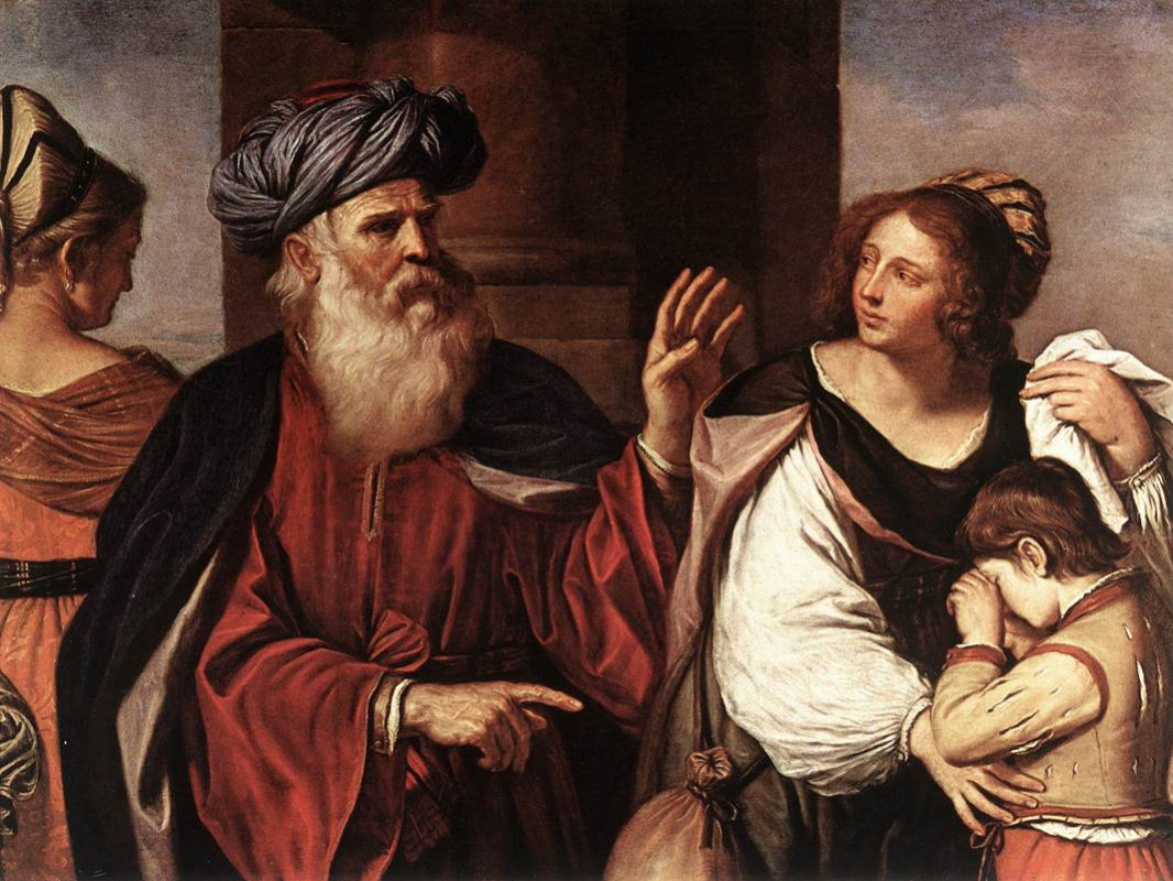 Джованни Франческо Гверчино. Авраам изгоняет Агарь и Измаила