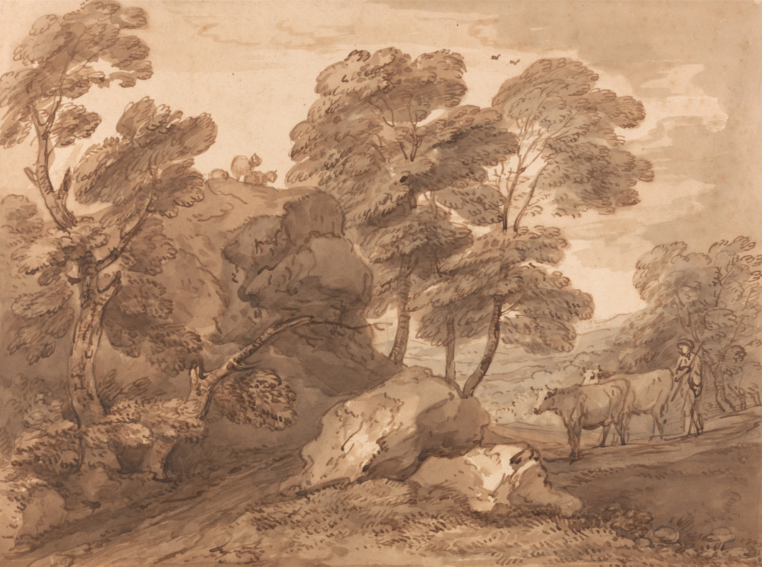 Томас Гейнсборо. Лесной пейзаж с коровами