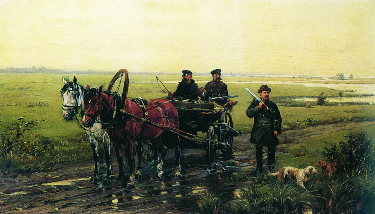 Николай Семенович Самокиш. Охотничья сцена. 1884