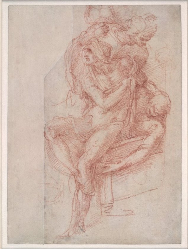 Микеланджело Буонарроти. Рисунок для "Воскрешения Лазаря"