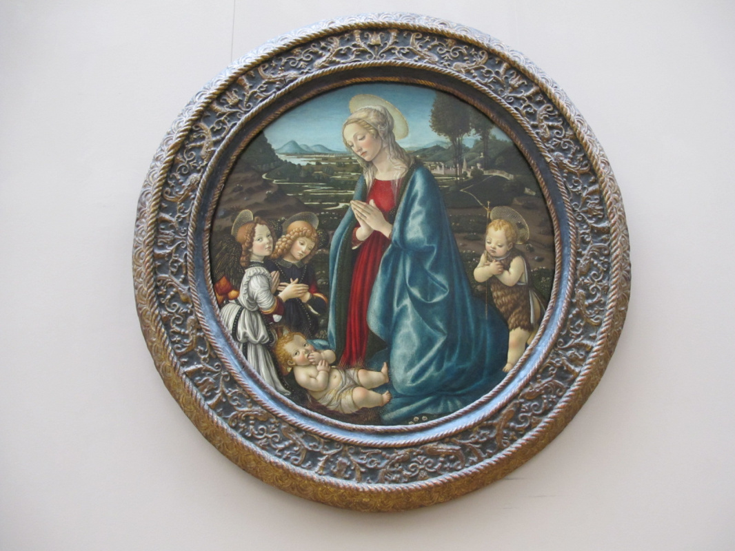 Франческо Боттичини. La Vierge adorant lEnfant entourée de Saint Jean-Baptiste enfant et de deux Anges
