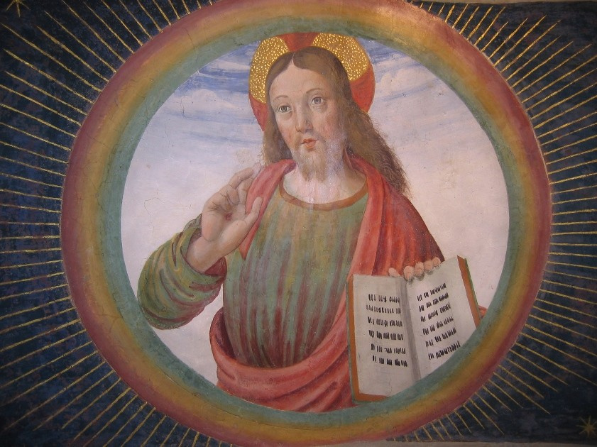 Джованни Санти. Христос. Фреска Капеллы тиранов в церкви Св. Доменика