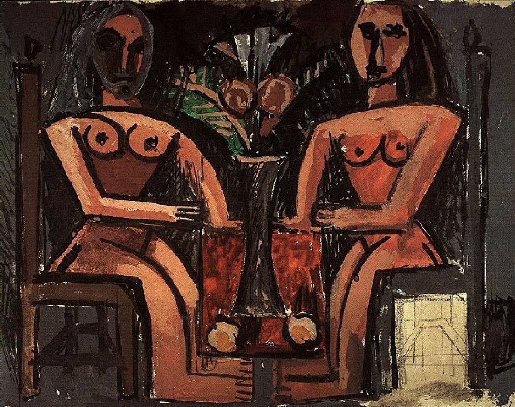 Пабло Пикассо. Две сидящие женщины