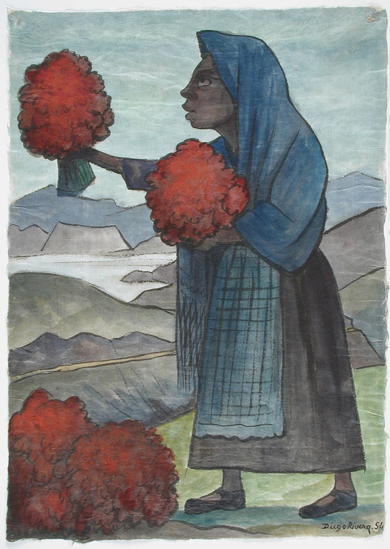 Диего Мария Ривера. Продавщица цветов