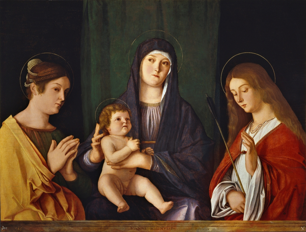 Святой разговор. Мадонна с младенцем, святой Екатериной и святой Урсулой