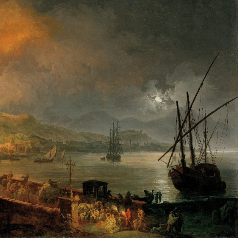 Пьер-Жак Волер. Извержение Везувия.  1777   деталь
