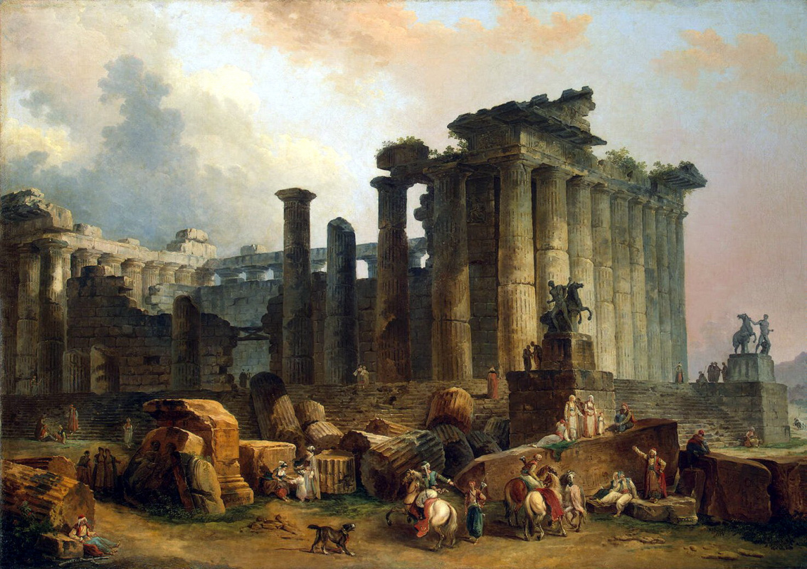 Гюбер Робер. Развалины дорического храма