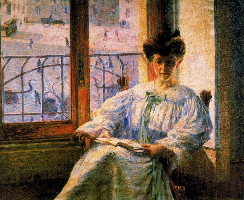 Умберто Боччони. Женщина с книгой у окна