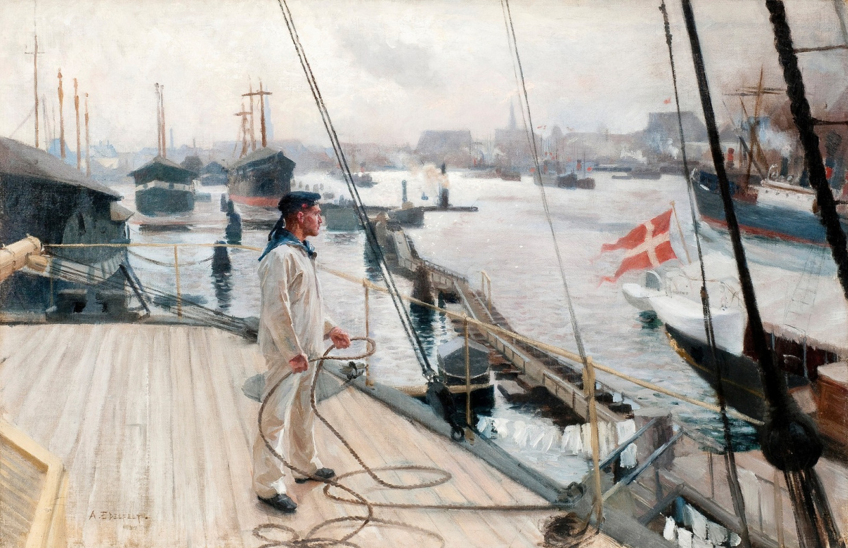Альберт Густав Аристид Эдельфельт. Из порта Копенгагена. Около 1889
