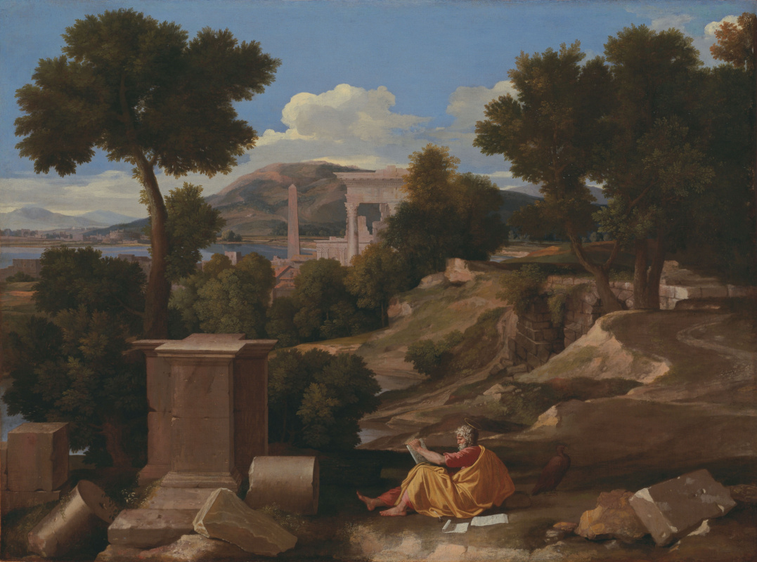 Никола Пуссен. Пейзаж с апостолом Иоанном на острове Патмос
