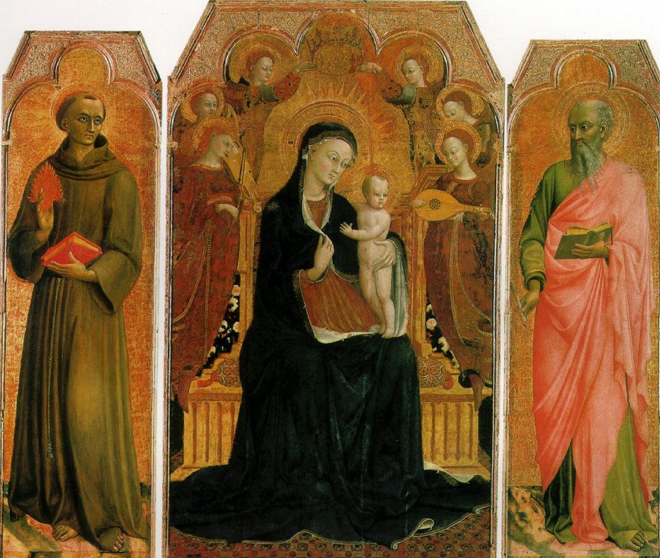 Джованни Стефано Ди. Мадонна с младенцем на троне в окружении шести ангелов