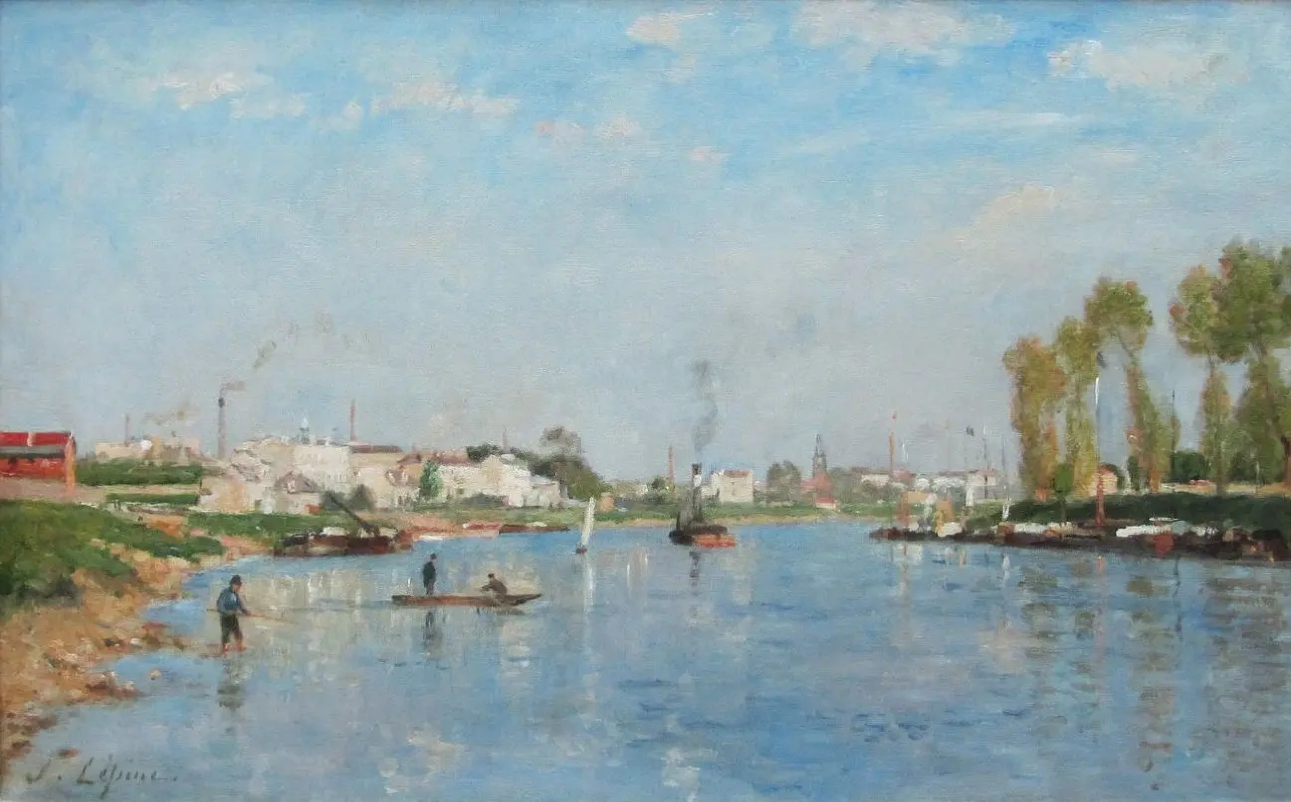 Канал Сен-Дени близ Парижа Станислас Лепин 1870-е , 34×54 см