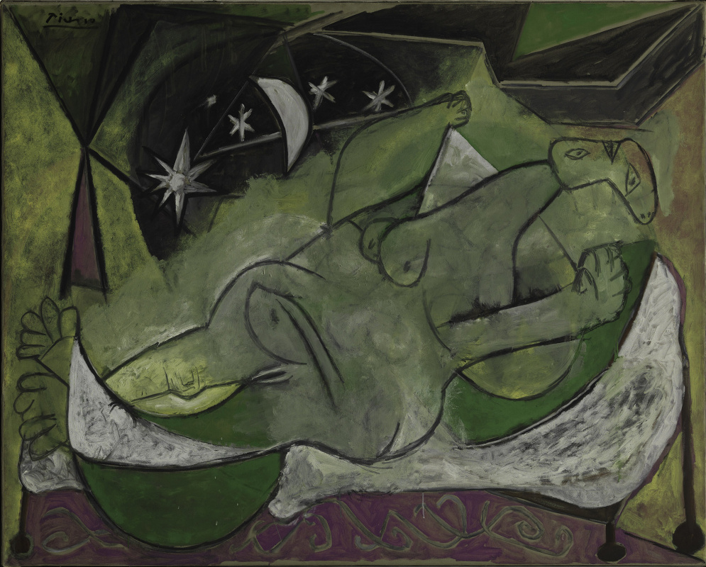Пабло Пикассо. Лежащая обнаженная под звездным небом