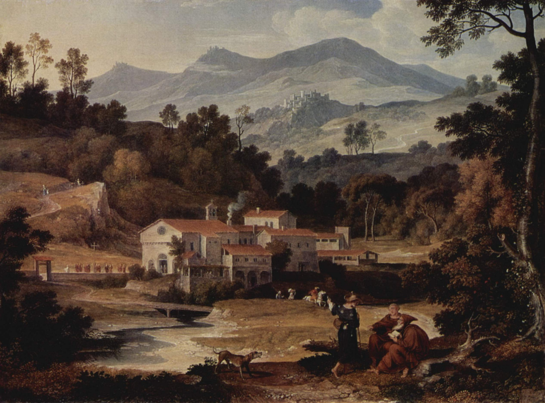 Йозеф Антон Кох. Монастырь Сан Франческо в Сабинских горах близ Рима