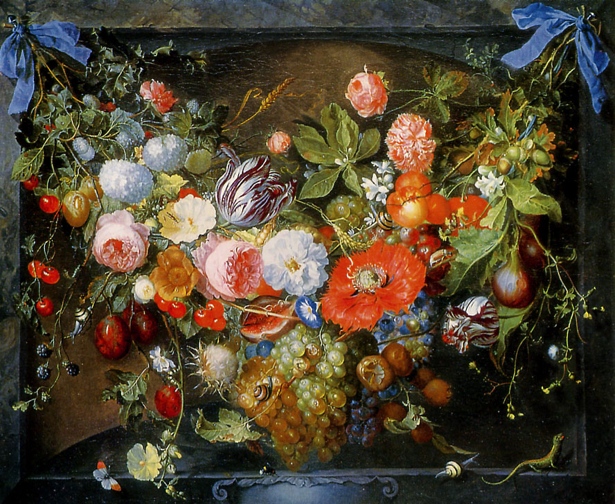 Ян Давидс де Хем. Цветочный натюрморт (Гирлянда)