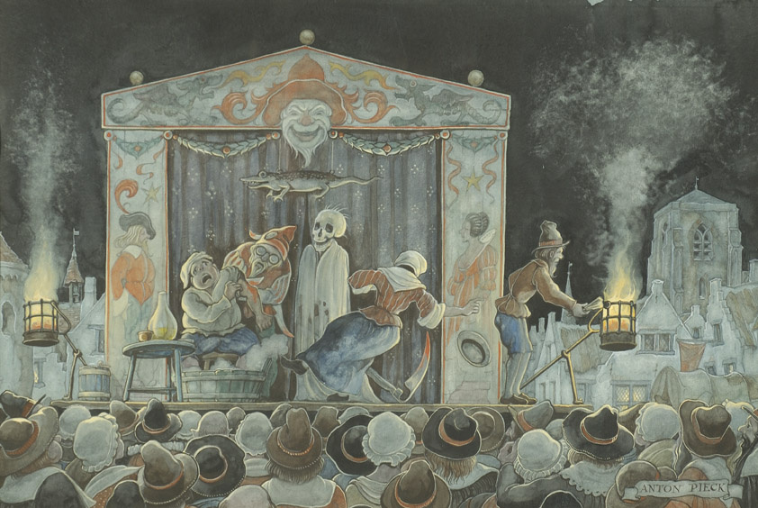Антон Пик. Вечернее представление на ярмарке 17-го века