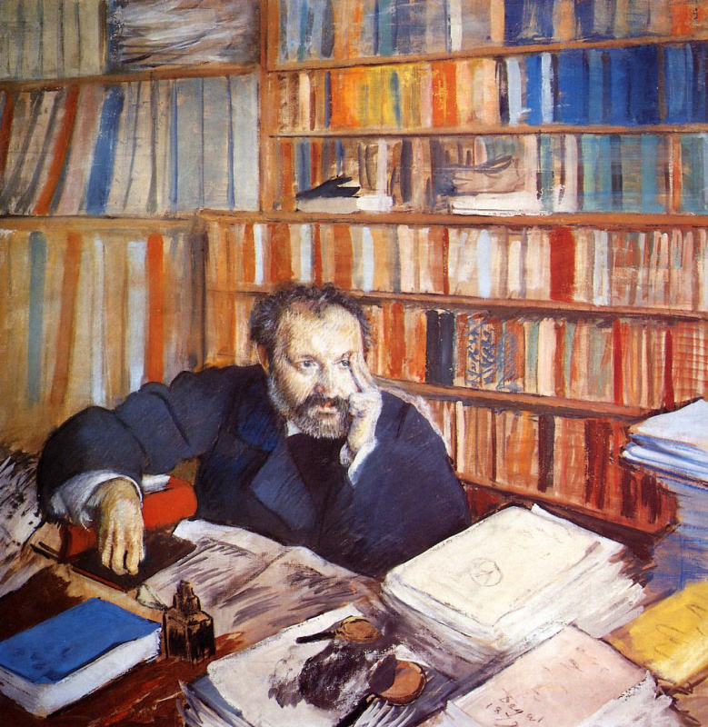 Этот портрет пастелью писателя и искусствоведа Эдмона Дюранти висел в кабинете Шарля Эфрусси