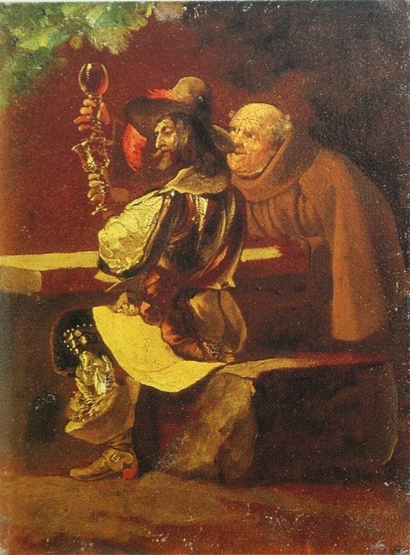 Карл Павлович Брюллов. Рыцарь с монахом (За кубком)