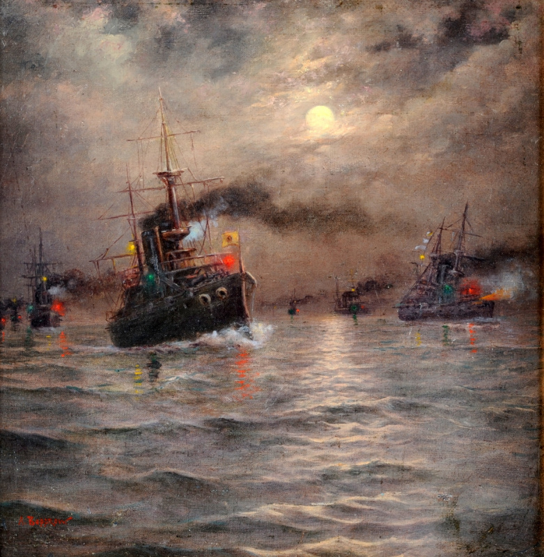 Александр Карлович Беггров. Морской бой. 1880-е
