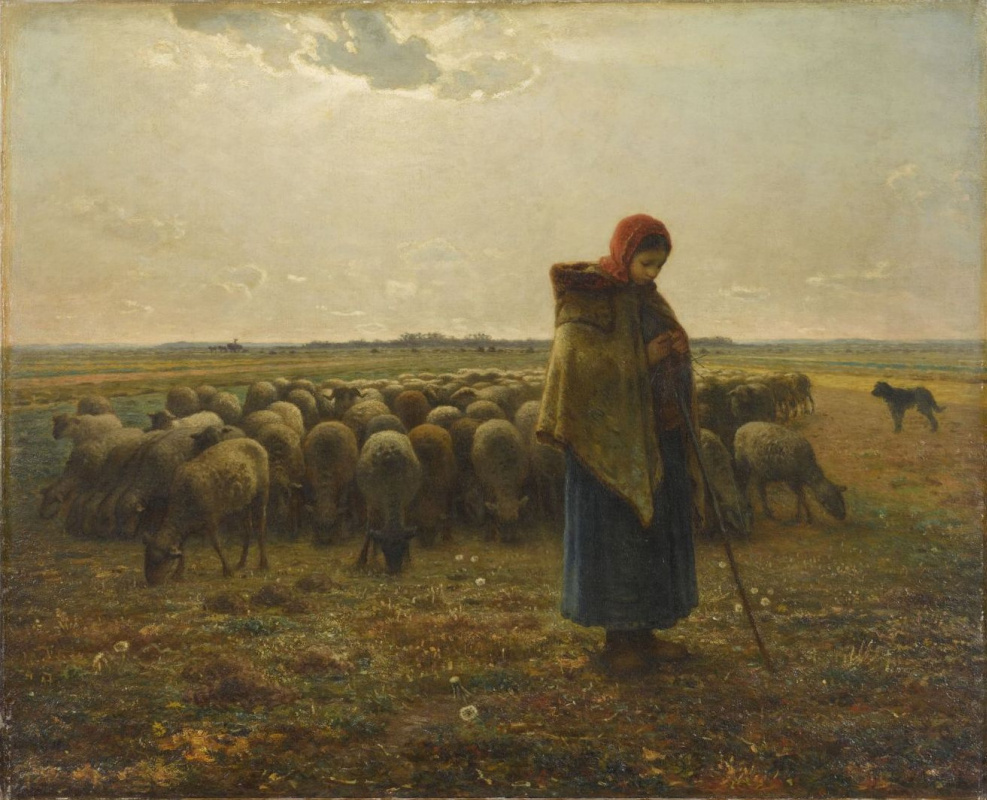 Жан-Франсуа Милле. Пастушка и стадо