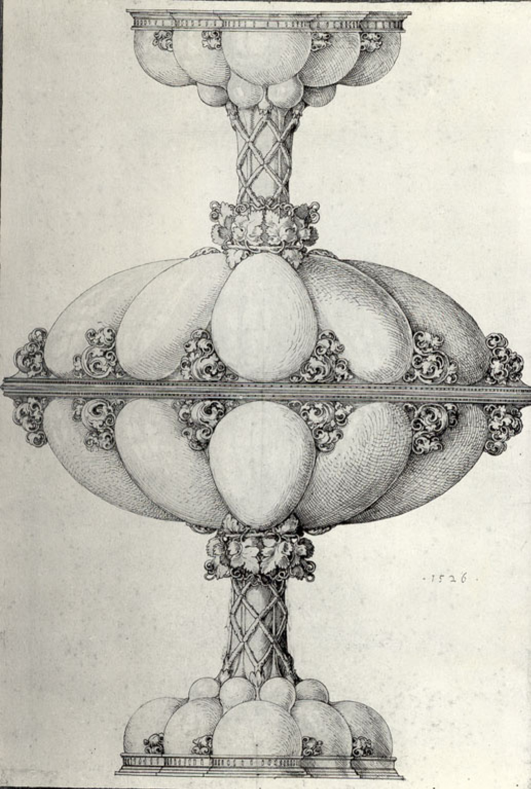 Альбрехт Дюрер - Двойной кубок, 1526, 28×42 см: Описание произведения |  Артхив