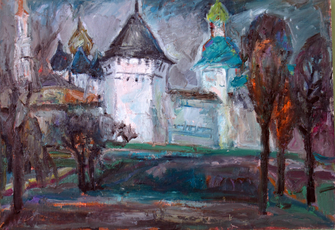 Екатерина Константиновна Крестьянинова. Пейзаж с монастырем