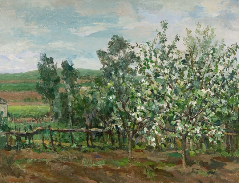 Порфирий Никитич Крылов. Цветущая яблоня. 1935